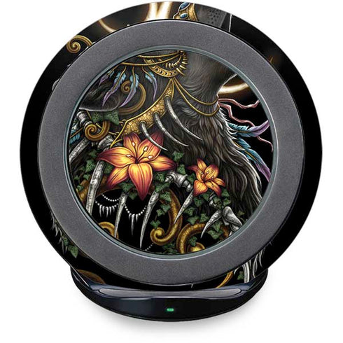 Wolf Howling by Sarah Richter Fast Charge Wireless Charging Stand Skin